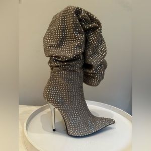AUTHENTIC Jeffrey Campbell sparkle knee high boots
